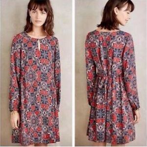 Paper Crown Red and Blue Geometric Dress